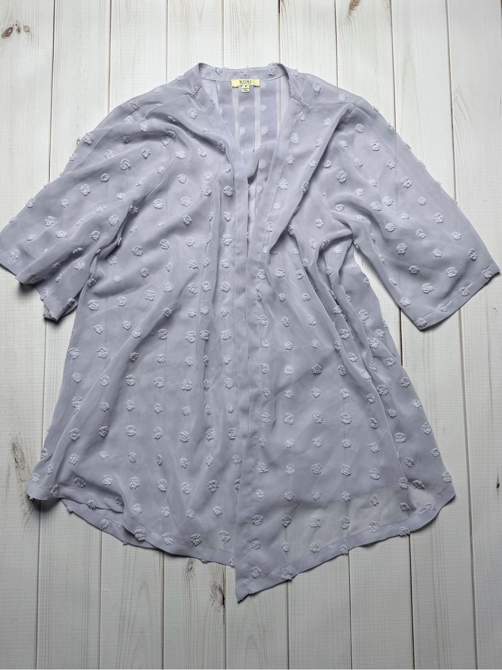 Kori Light Lavender Open-Front Tunic